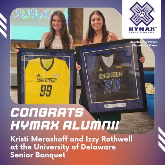 Hymax Alumni @kristimerashoff and @izzy_rothwell are celebrating their achievements at the @udbluehens Senior Banquet! 🏑

Additionally, Izzy was awarded the "Heart of Hen" distinction!

Congratulations on your accomplishments on and off the field!
