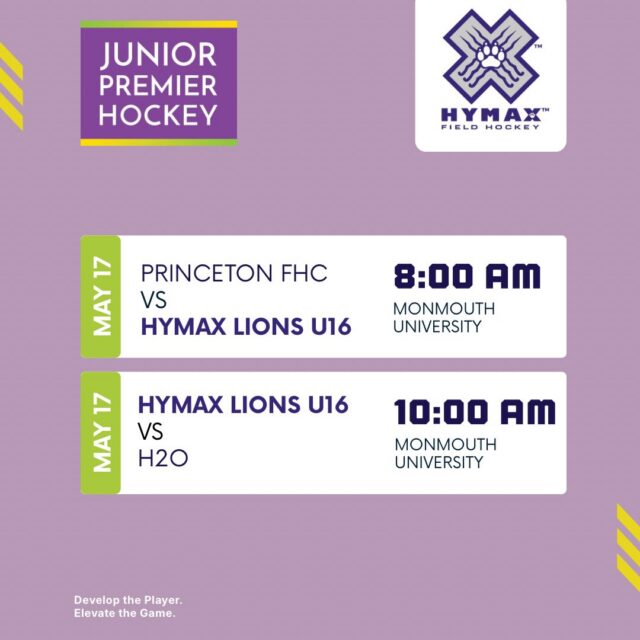 🏑 Good luck to our Hymax Lions U16 as they compete today at the Junior Premier Hockey Games! This is an incredible opportunity to compete against top talent, grow as a team, and represent HYMAX on a big stage. 🏑

8:00 AM vs Princeton FHC
10:00 AM vs H2O

We’re proud of the hard work, dedication, and passion our players bring every day. Let’s go Lions! 

#HYMAXFieldHockey #JPH #JuniorPremierHockey #GameDay #FieldHockey HYMAXLions DevelopThePlayer ElevateTheGame
