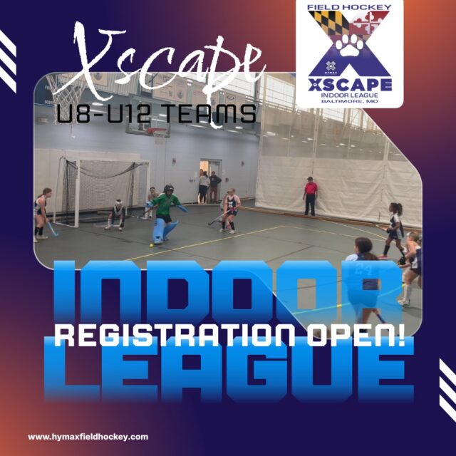 🚨 REGISTRATION IS OPEN! 🚨

Get ready for Xscape Indoor Field Hockey League this fall! 🏑🔥

📅 Saturdays: November 7, 14, 21, 28 & December 5
📍 Garrison Forest School

DIVISIONS
🏑 U8 — 2 x 25-minute games
🏑 U10 & U12 — 2 x 50-minute games

TEAM REGISTRATION
💙 U8: $400/team
💙 U10–U12: $500/team

Indoor season is the perfect opportunity to keep playing, build skills, and compete through the fall. Spots are limited, so get your team registered!

📲 Scan the QR code in the post to register.

Questions?
📧 hymaxcoachchris@gmail.com
🌐 www.hymaxfieldhockey.com

#XscapeFieldHockey #XscapeIndoorLeague #HymaxFieldHockey #IndoorFieldHockey #FieldHockey #MarylandFieldHockey #BaltimoreFieldHockey #YouthFieldHockey #U8FieldHockey #U10FieldHockey #U12FieldHockey #FieldHockeyLife